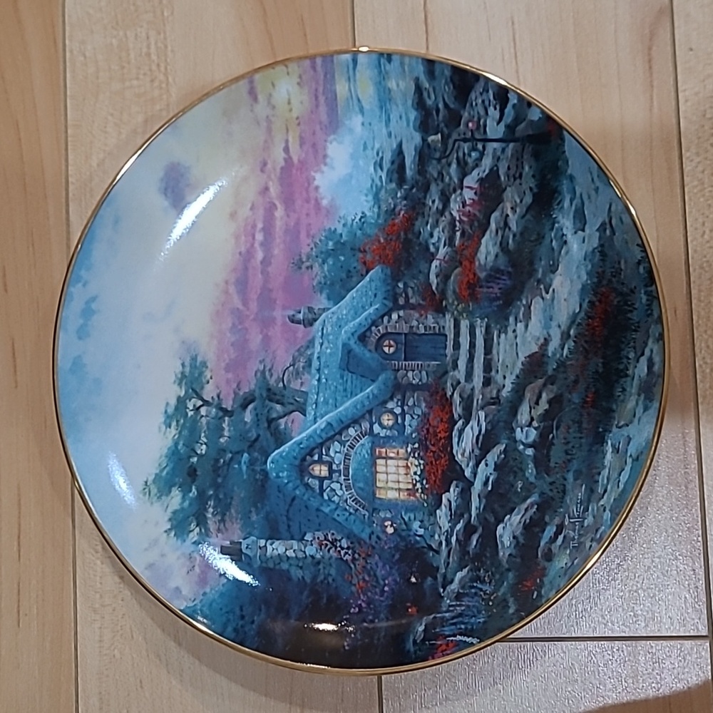 "Seaside Cottage" plate by Thomas Kinkade, 1993
